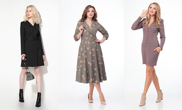 Платье с вырезом в форме буквы V