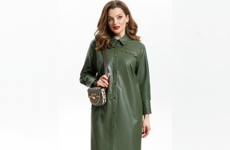 платье-рубашка прямого кроя