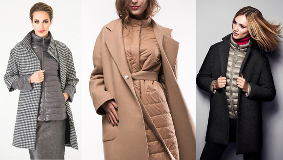 тонкий пуховик под пальто