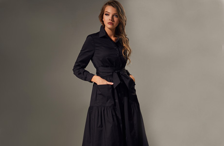 длинное платье-рубашка