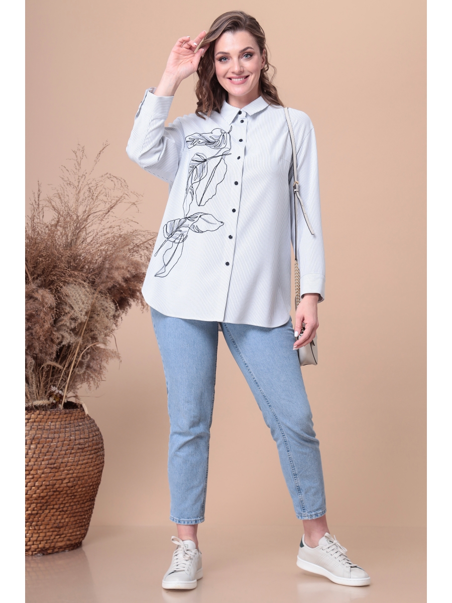 удлиненная рубашка прямого кроя