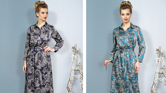 Платья из шелка