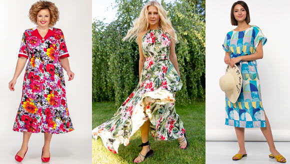 Яркие и цветочные платья