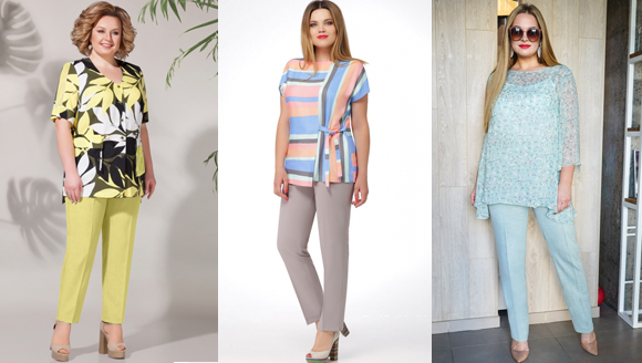 Костюм из блузки и брюк