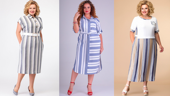 Платье с принтом полоска