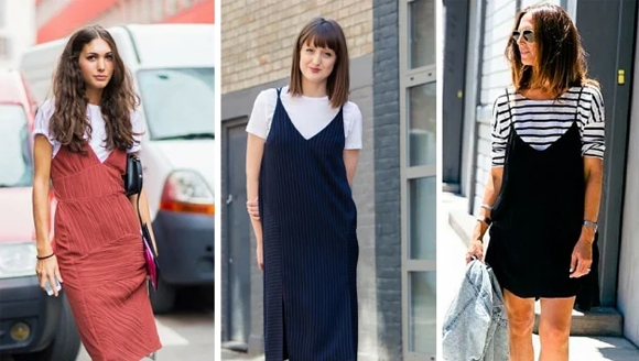 платье в бельевом стиле с водолазкой