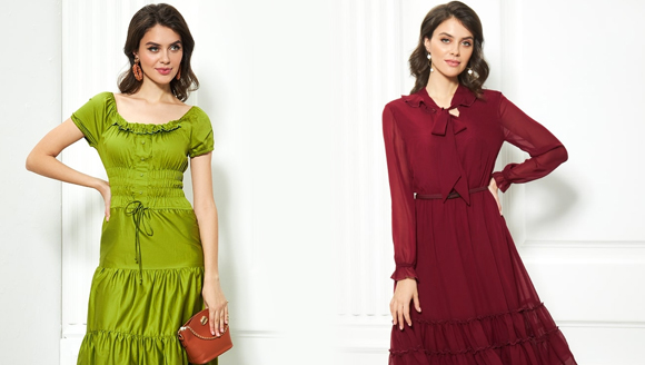 Платья с воланами