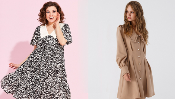 Платья со стильным воротничком