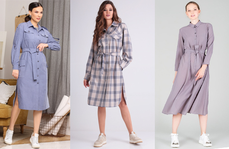 платья-рубашки в спортивном стиле