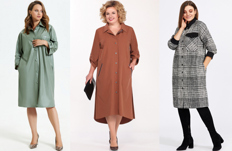 Платье-рубашка свободного кроя в классическом стиле