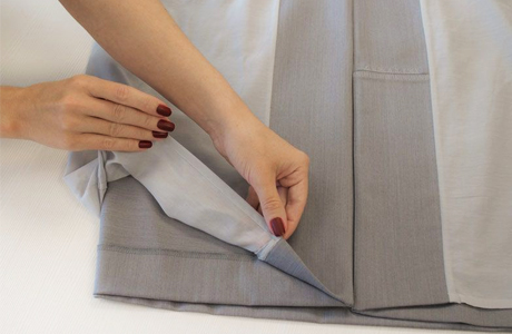 подгиб в юбке