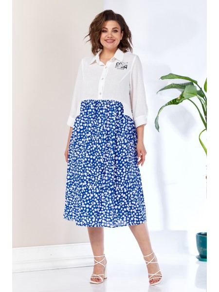 1107 белый/васильковый