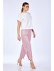 Брючный костюм артикул: 979 молочный/холодный розовый от Anastasia - вид 3