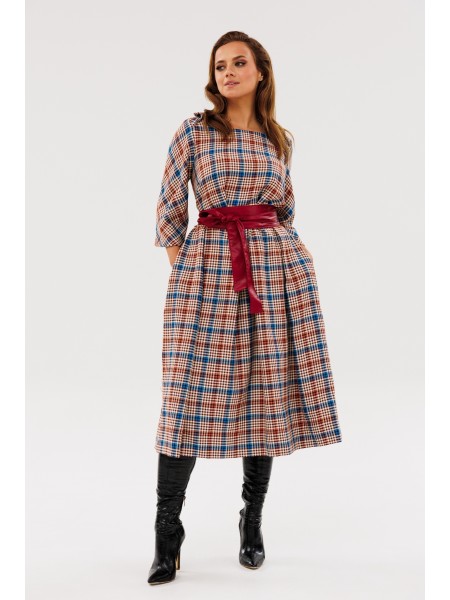 1136 марсала (принт клетка)