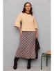 Юбочный костюм артикул: 1174 слоновая кость/клетка от Anastasia - вид 5
