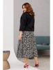 Юбочный костюм артикул: 1197 черный/принт от Anastasia - вид 2