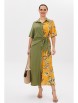 Платье артикул: 1203 олива+принт от Anastasia - вид 1