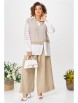 Брючный костюм артикул: 1242 молочно-бежевый от Anastasia - вид 18