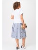 Юбочный костюм артикул: 1248 белый-голубой от Anastasia - вид 2