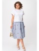 Юбочный костюм артикул: 1248 белый-голубой от Anastasia - вид 8