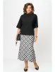 Юбочный костюм артикул: 1267 черный/клетка от Anastasia - вид 1