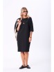 Плательный костюм артикул: 1276 черный/черный+молочный+беж от Anastasia - вид 14