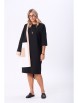 Плательный костюм артикул: 1276 черный/черный+молочный+беж от Anastasia - вид 11