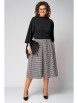 Юбочный костюм артикул: 1285 черный/гусиная лапка от Anastasia - вид 3