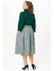 Юбочный костюм артикул: 1304.1 изумрудный/гусиная лапка от Anastasia - вид 2