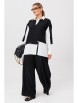 Брючный костюм артикул: 1242.2 черно-белый от Anastasia - вид 18