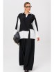 Брючный костюм артикул: 1242.2 черно-белый от Anastasia - вид 1