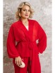 Брючный костюм артикул: 1063.1 рубиновый красный от Anastasia - вид 3