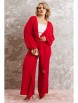 Брючный костюм артикул: 1063.1 рубиновый красный от Anastasia - вид 17