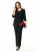 Брючный костюм артикул: 2503 черный+красный от TAITA PLUS - вид 1