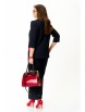 Брючный костюм артикул: 2502 черный+красный от TAITA PLUS - вид 2