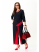 Брючный костюм артикул: 2502 черный+красный от TAITA PLUS - вид 3