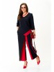 Брючный костюм артикул: 2502 черный+красный от TAITA PLUS - вид 9