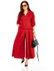 Брючный костюм артикул: 2535 красный от TAITA PLUS - вид 1