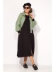 Плательный костюм артикул: М1409 фисташка+черный от Лилиана - вид 1