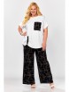 Брючный костюм артикул: 1297 черный+белый от Кокетка и К - вид 7