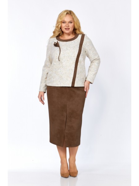 1306 бежевый+коричневый