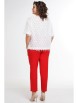Брючный костюм артикул: 2335 белый+красный от AlaniCollection - вид 2