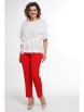 Брючный костюм артикул: 2335 белый+красный от AlaniCollection - вид 4