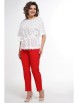 Брючный костюм артикул: 2335 белый+красный от AlaniCollection - вид 5