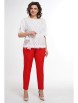 Брючный костюм артикул: 2335 белый+красный от AlaniCollection - вид 7