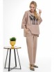 Брючный костюм артикул: 2330 бежевый от AlaniCollection - вид 7