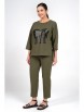 Брючный костюм артикул: 2330 олива с принтом от AlaniCollection - вид 1