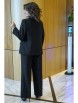 Брючный костюм артикул: 2381 черный, молоко от AlaniCollection - вид 2