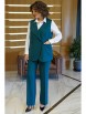 Брючный костюм артикул: 2416 изумруд, белый от AlaniCollection - вид 9