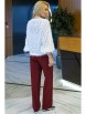 Брючный костюм артикул: 2394 молоко+бордо от AlaniCollection - вид 6